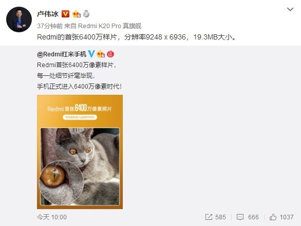 盧偉冰微博截圖