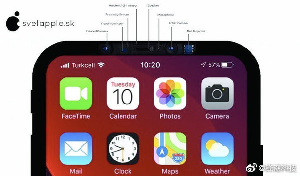 iPhone 12無劉海規(guī)劃（圖源網(wǎng)）